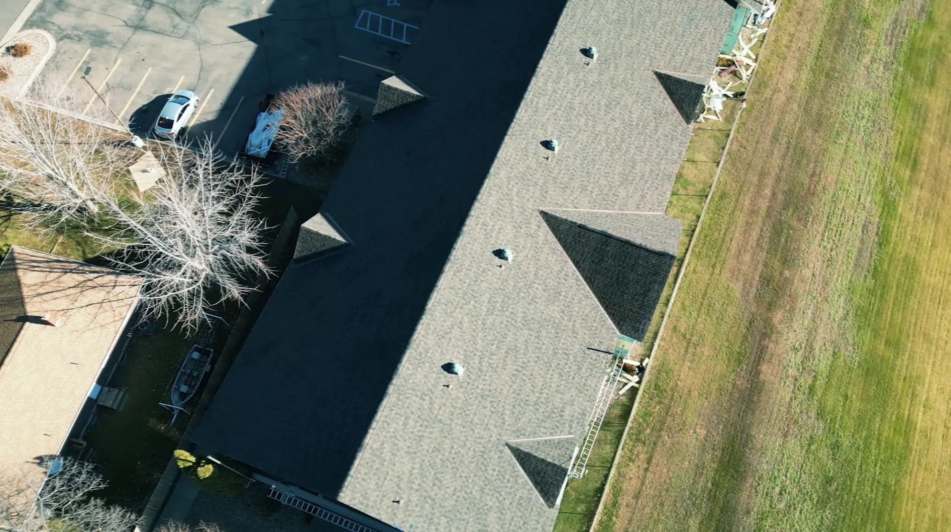 Commercial roofing project completed by Saints Exteriors