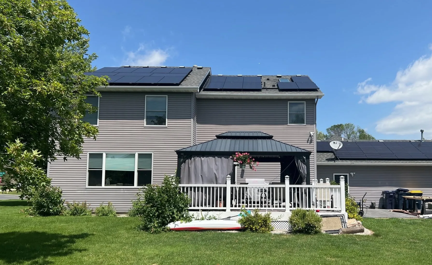 Completed residential roof replacement