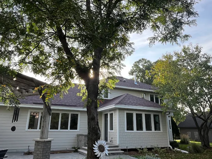 Completed roof and siding replacement on a residential home